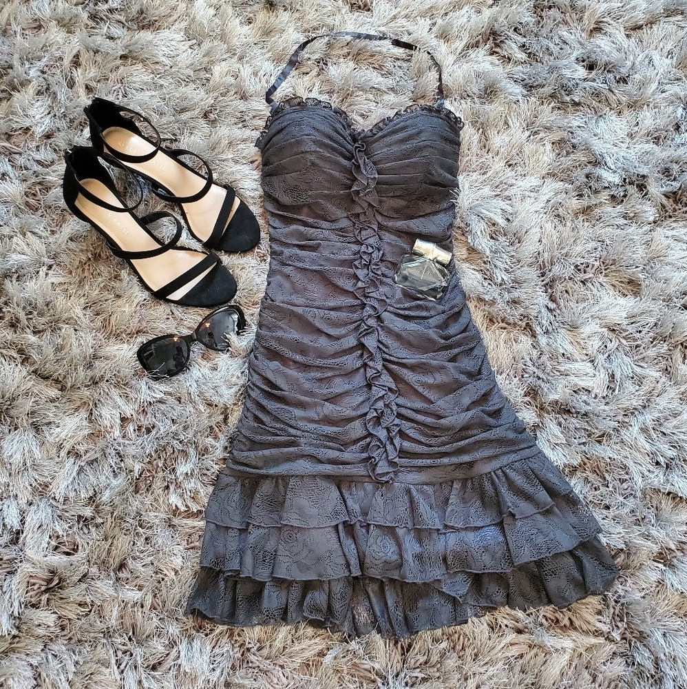 Bebe lace dark gray
